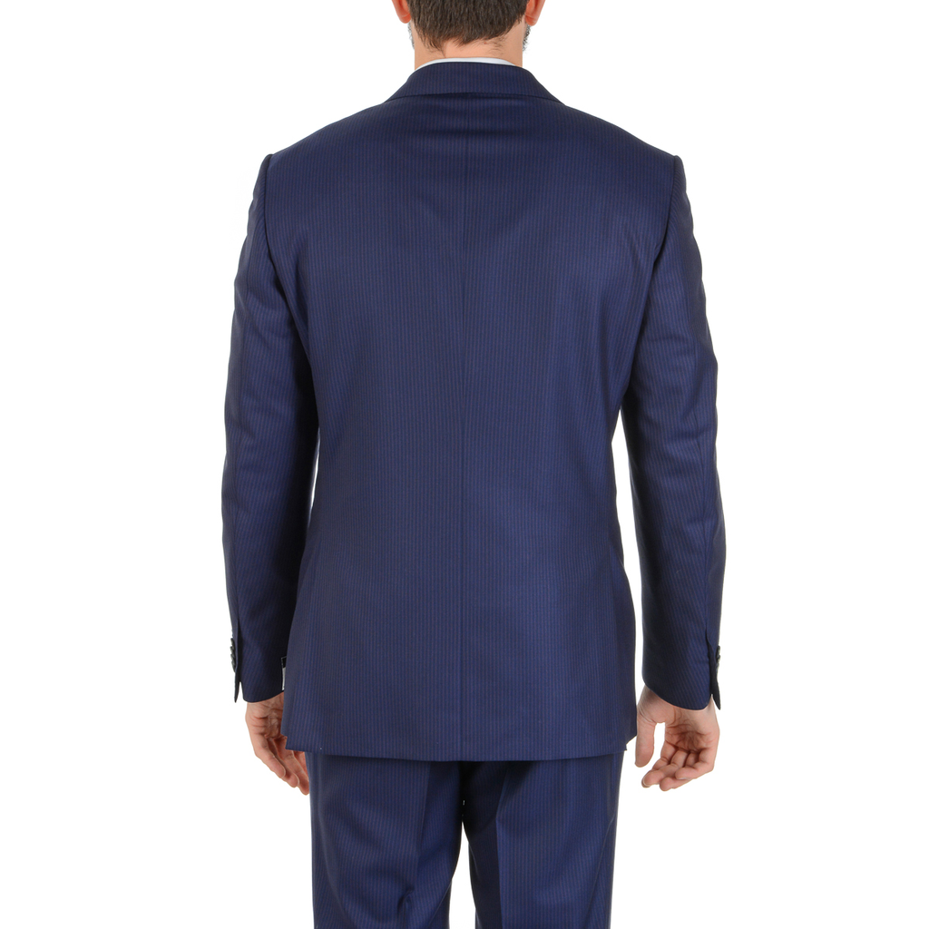 Corneliani Mens Suit Long Sleeves Blue Super 160's