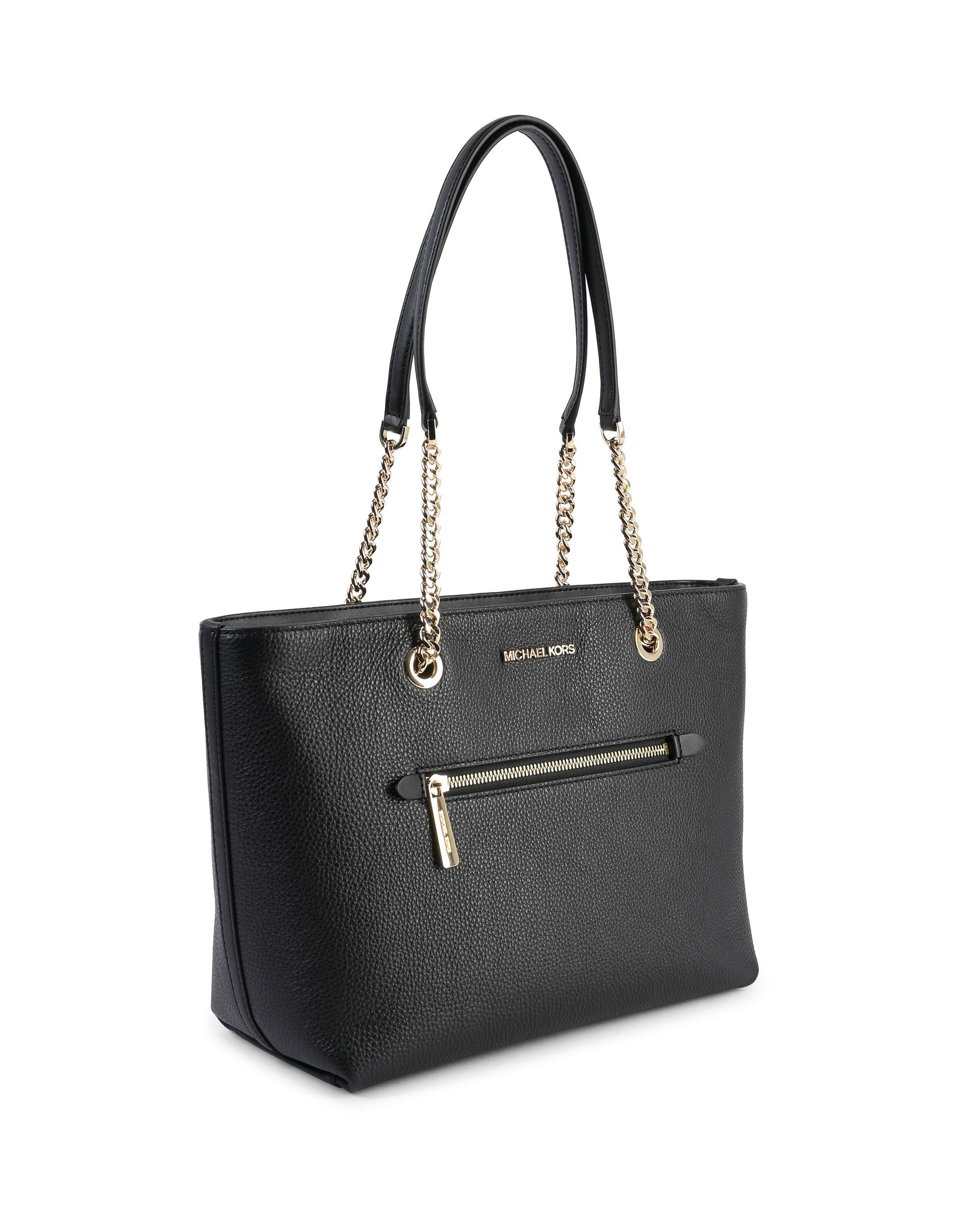 Michael Kors Bolso tote mediano con cadena y cremallera delantera 35F2GTTT2L NEGRO