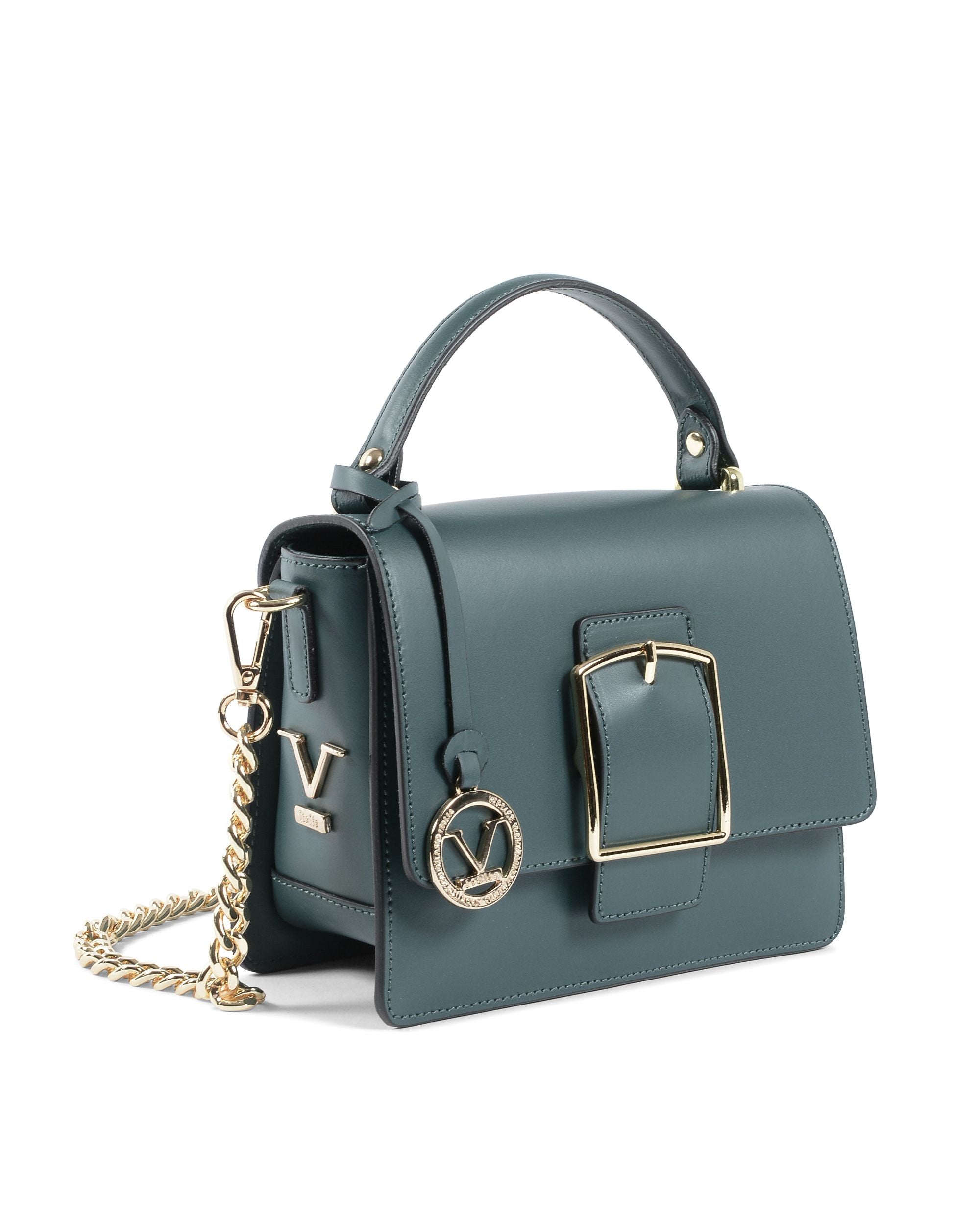 Bolso de mano para mujer V Italia Petrol V505 52 RUGA PETROLIO