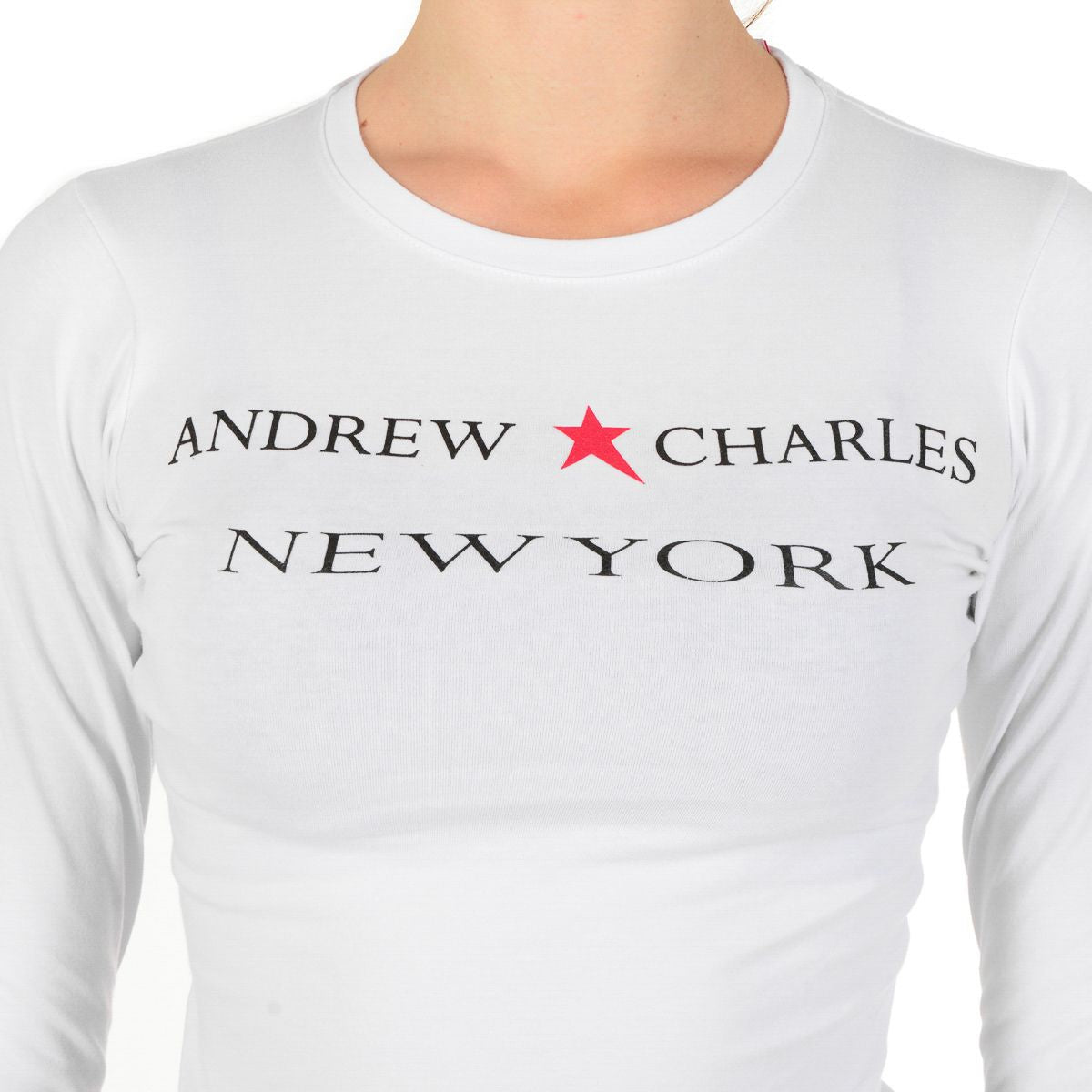 Camiseta de manga larga para mujer Andrew Charles By Andy Hilfiger TS602 031002 FENIX WHITE 003