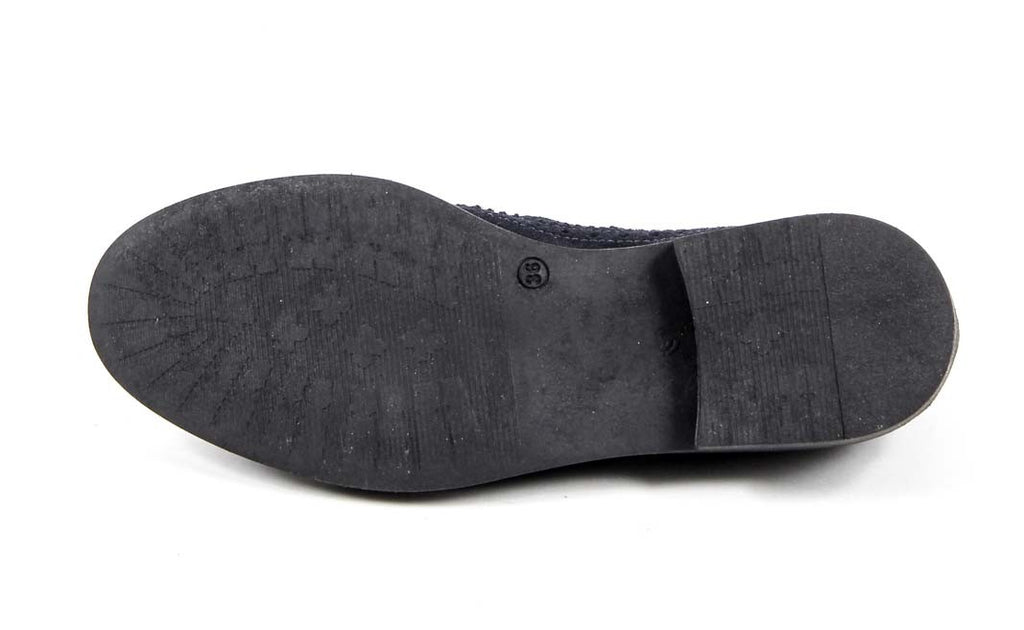 V 1969 Italia Zapato Brogue para Mujer B1670 TERCIOPELO AZUL