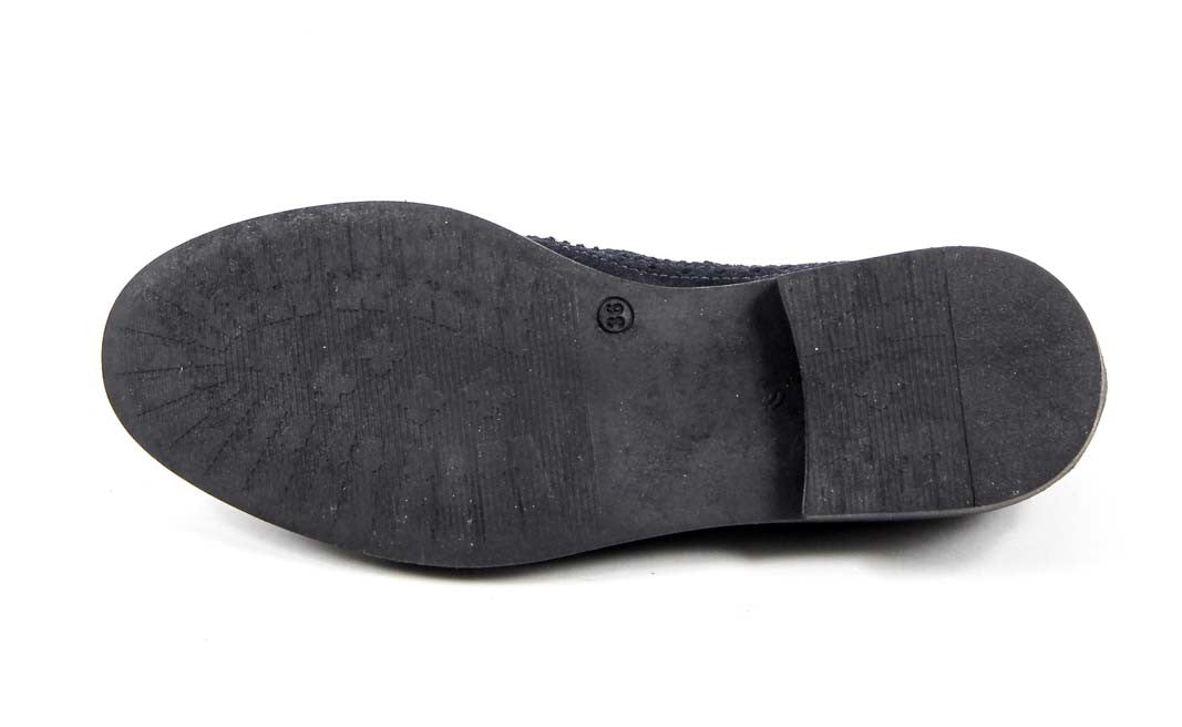 V 1969 Italia Zapato Brogue para Mujer B1670 TERCIOPELO AZUL