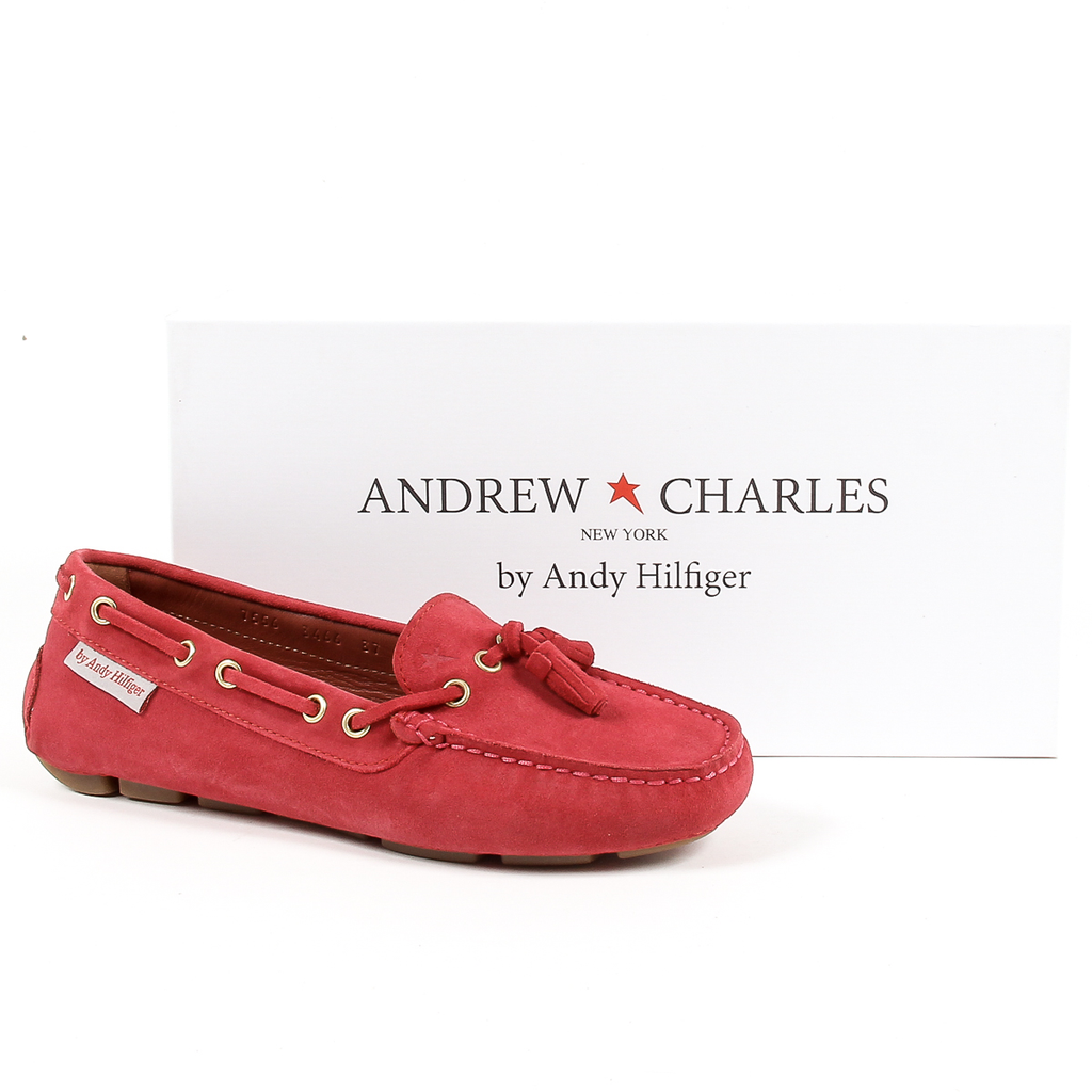 Mocasín Andrew Charles para mujer rojo GIULY