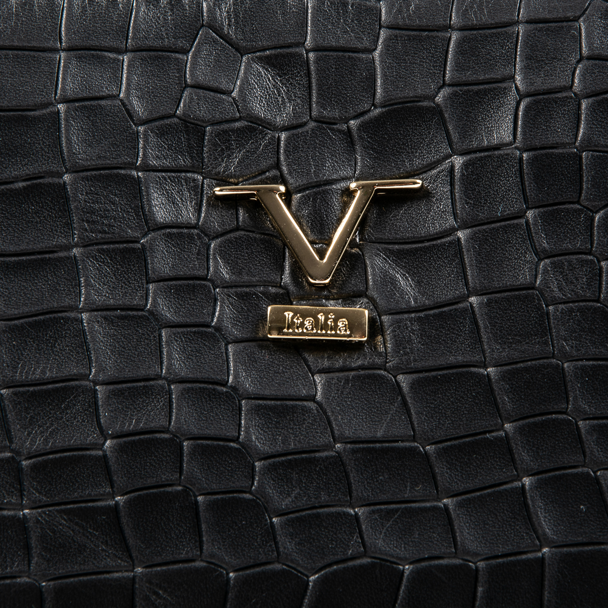 Bolso de mano para mujer V 1969 Italia, color negro y lima