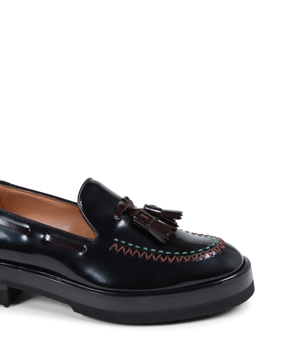 Mocasines de tacón para mujer Fratelli Rossetti Negro 66398 WINDSOR NERO