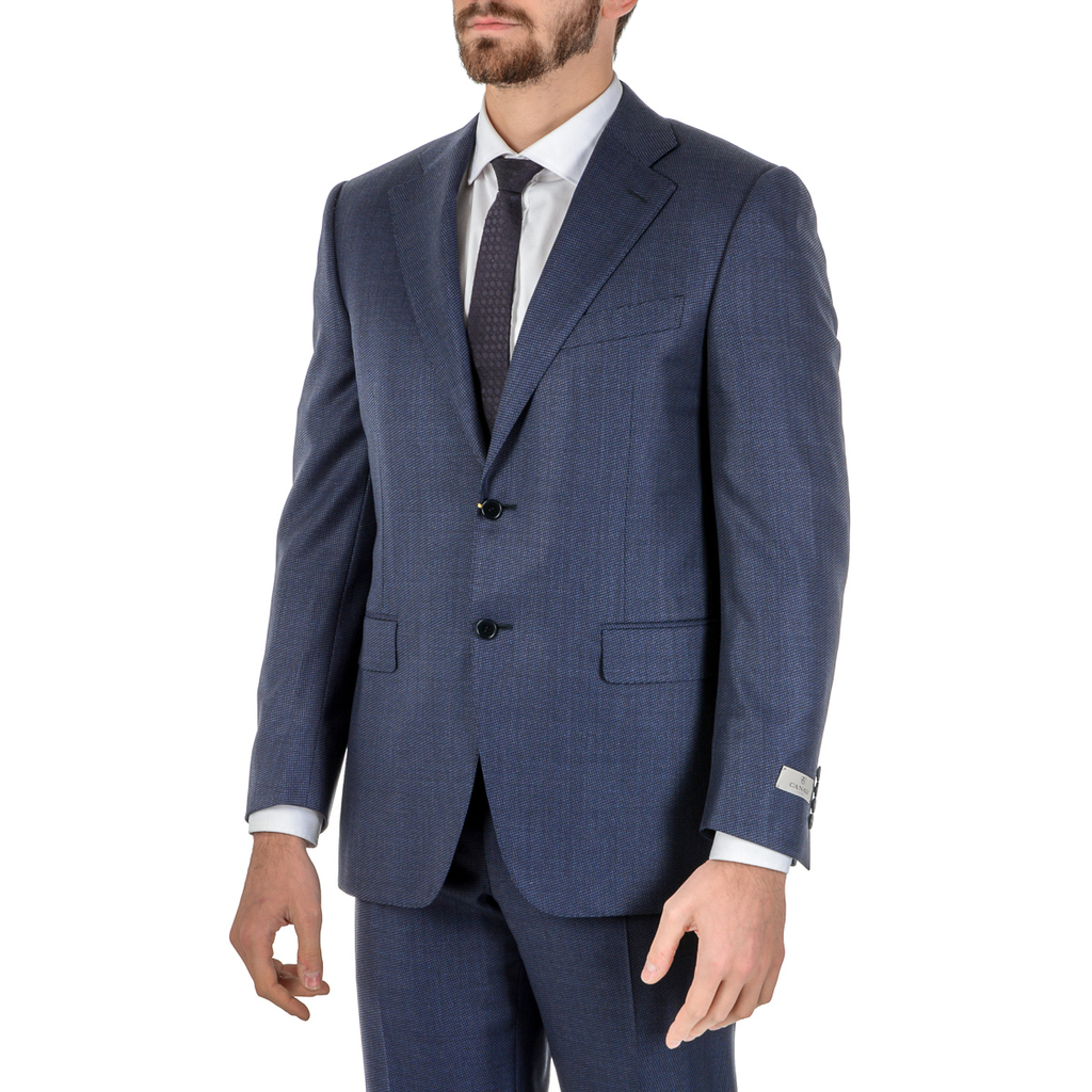 Canali Mens Suit Long Sleeves Blue