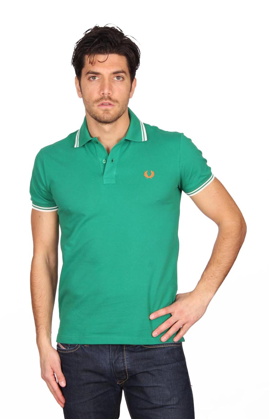 Polo Fred Perry para hombre verde 30162009 3094