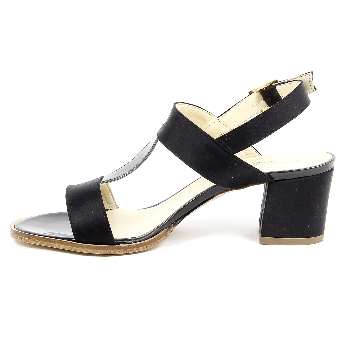 Sandalia V 1969 Italia para mujer, color negro, PERLA