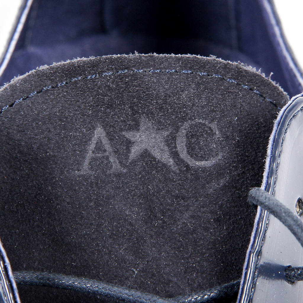 Andrew Charles Zapato Oxford Brogue para hombre 911 ABRASIVATO CAMOSCIO BLEU
