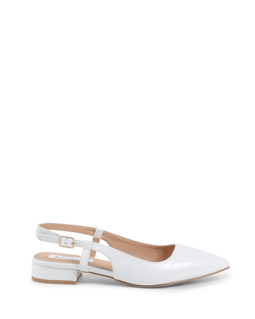 19V69 Italia Bailarina destalonada para mujer blanca V81831 BLANCO