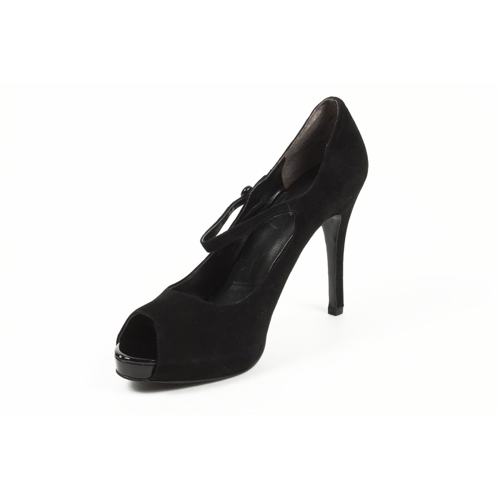 Zapatos de salón Nine West para mujer con punta abierta NWLUMINOUS BLACK BLK