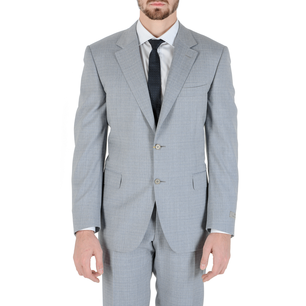 Canali Mens Suit Long Sleeves Light Grey