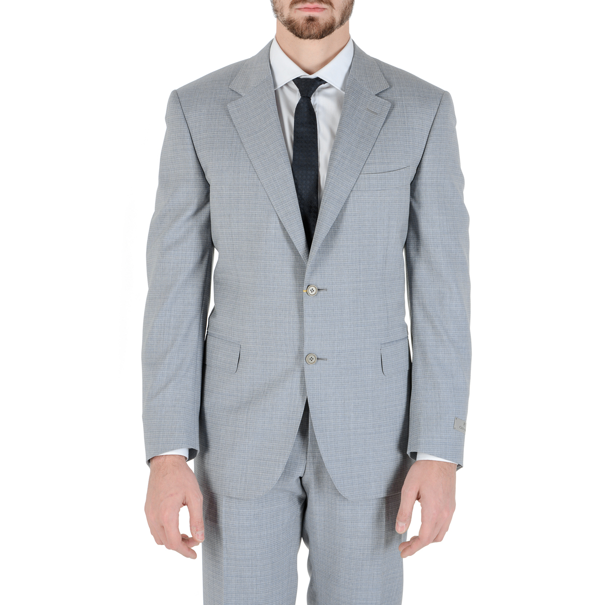 Canali Mens Suit Long Sleeves Light Grey
