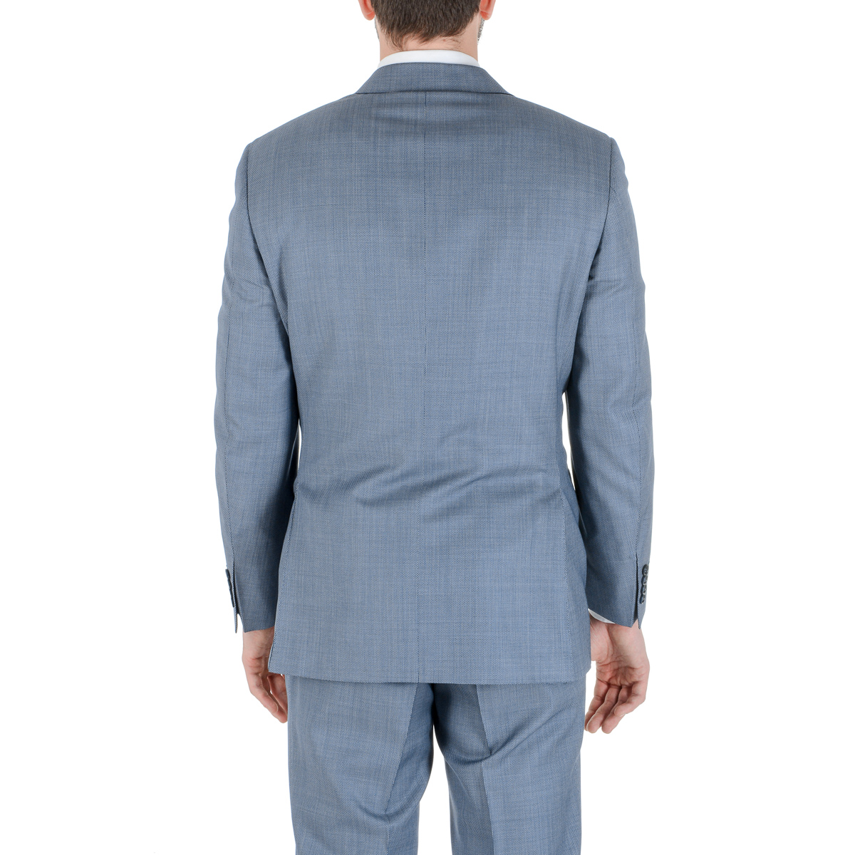Canali Mens Suit Long Sleeves Light Blue