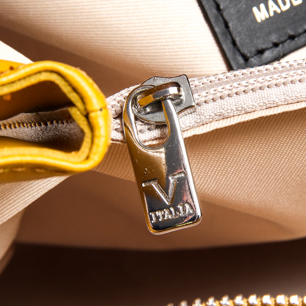Bolso de mano para mujer V 1969 Italia V004-S RUGA SENAPE