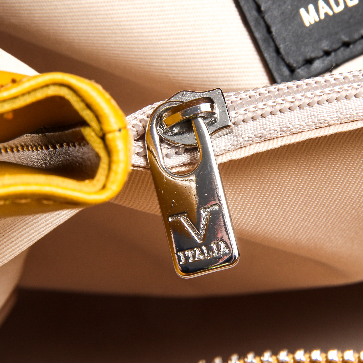 Bolso de mano para mujer V 1969 Italia V004-S RUGA SENAPE