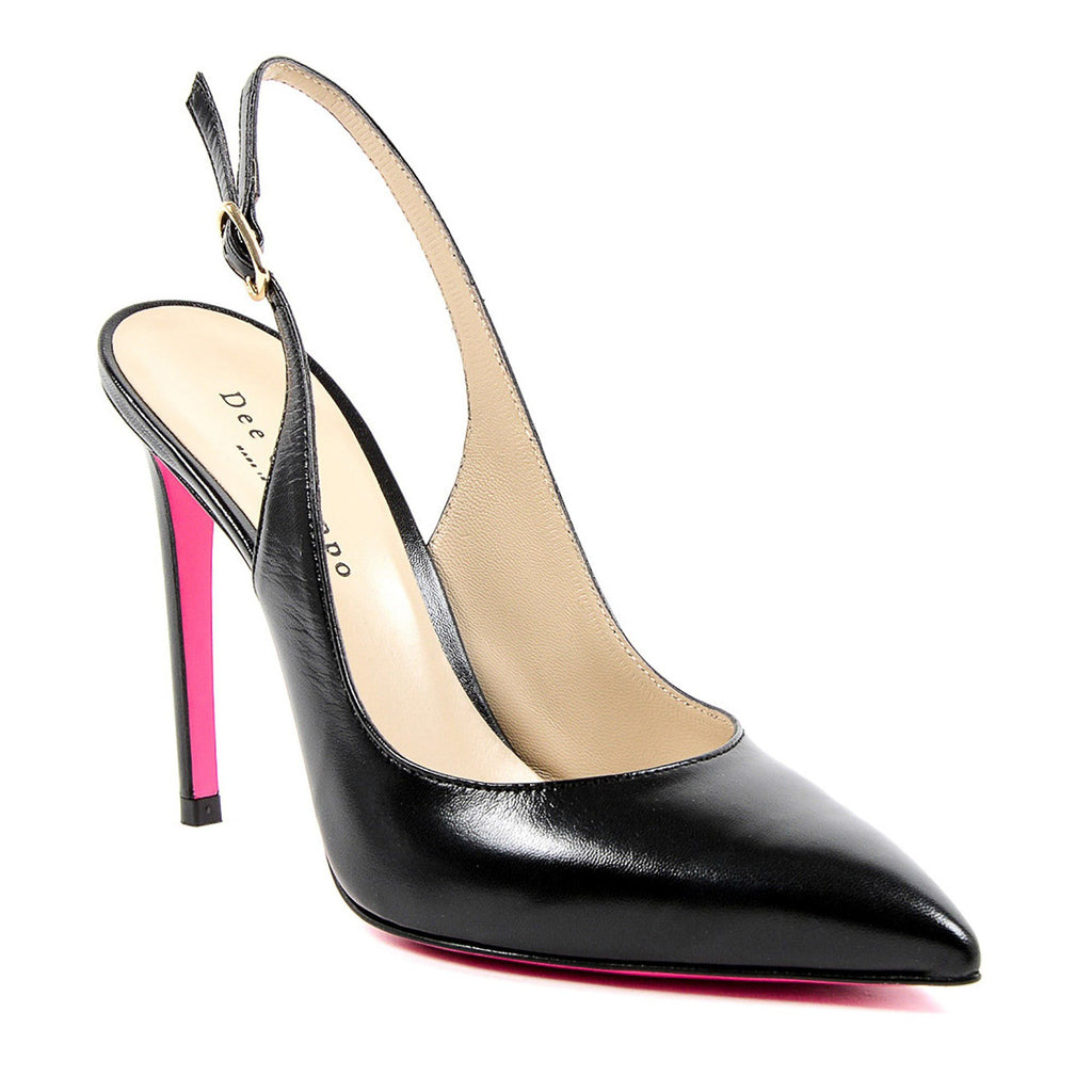 Zapatos de salón negros con tira trasera Slinky