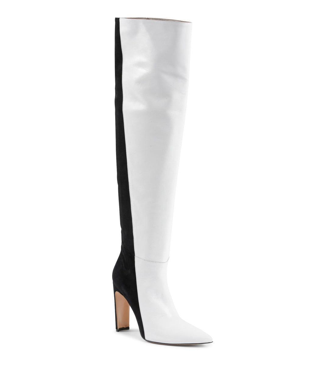 Alexandra - Bota Alta Negro Blanco 