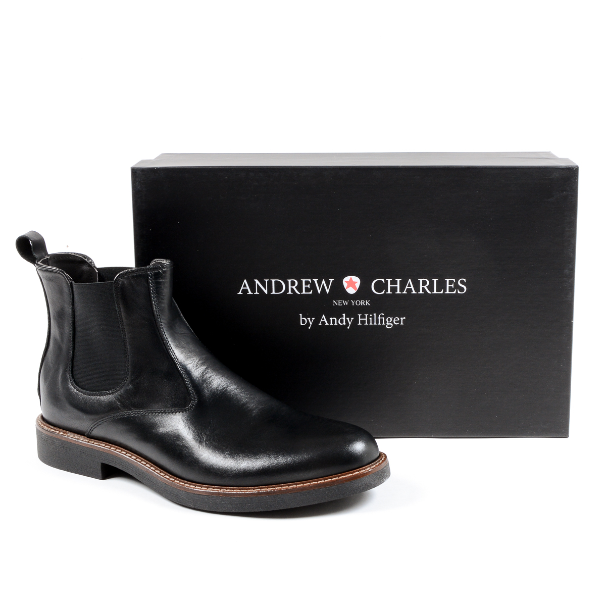 Andrew Charles Mens Ankle Boot Black CHUCK