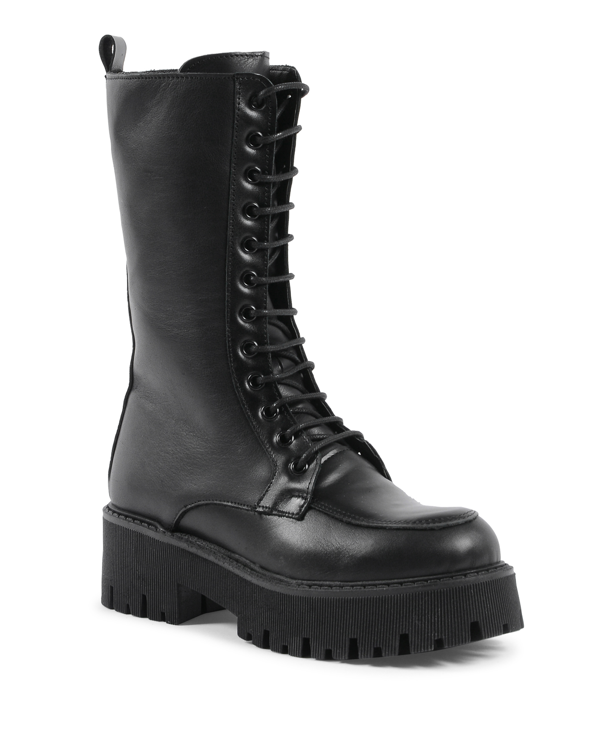 19V69 Italia Womens Short Boot Black 12-V VITELLO NERO