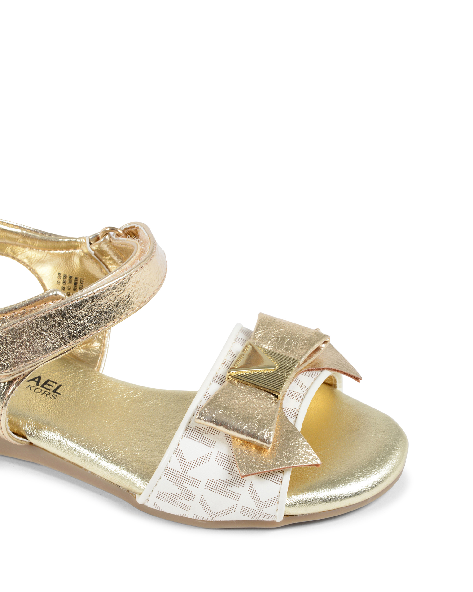 Sandalias planas para niña Michael Kors doradas ZIA DEMI DIN GOLD
