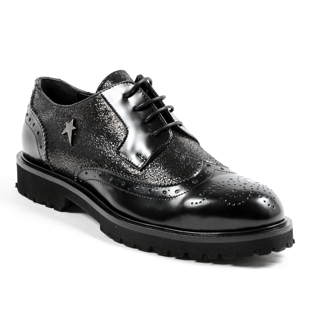 Andrew Charles Womens Oxford Shoe Black COURTNEY