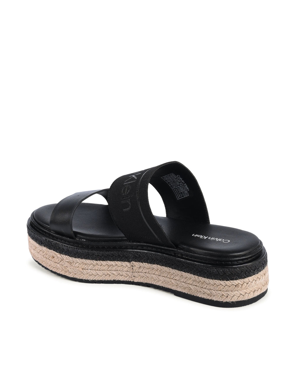 Calvin Klein - Sandalias de cuña para mujer, color negro, HW0HW01966BEH