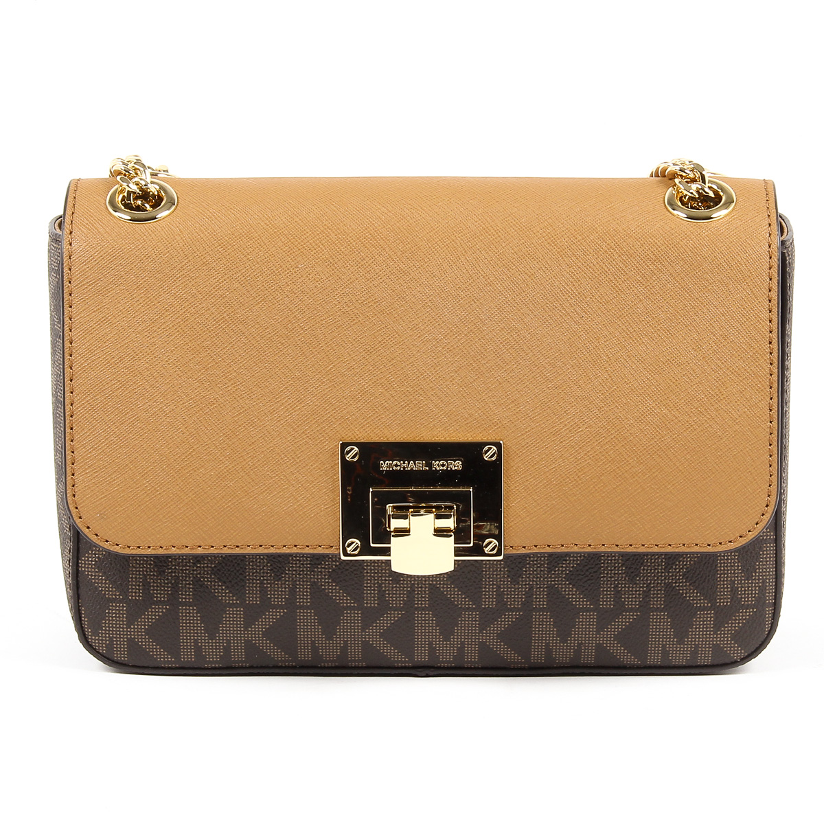 Michael Kors Womens Handbag TINA 35T7GT4F2B BRN ACORN