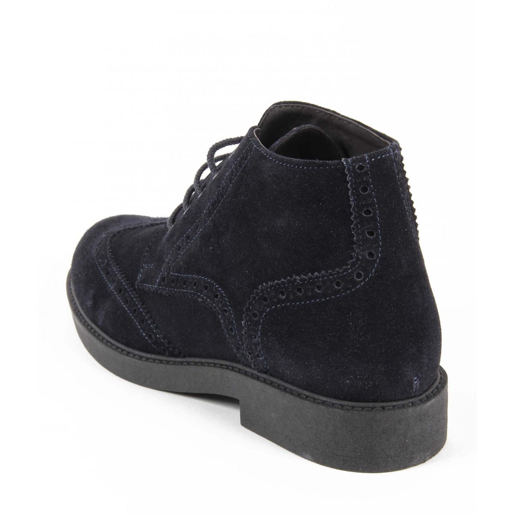 Botín para hombre V 1969 Italia V2660 CAMOSCIO NAVY