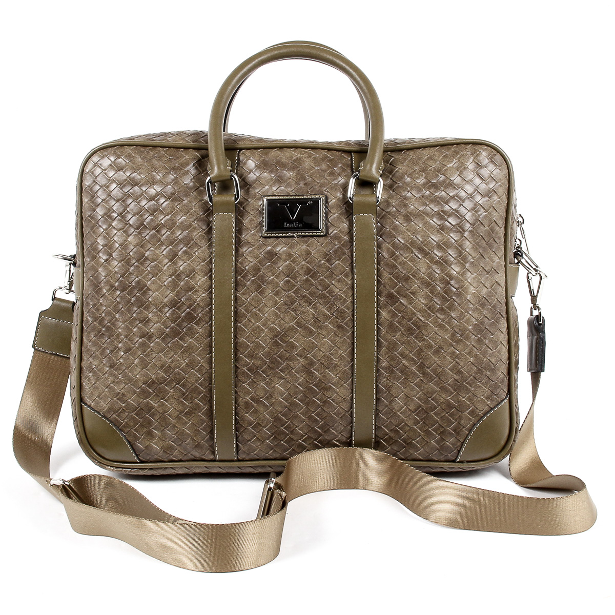 Bolso de mano para hombre V 1969 Italia marrón EVAN