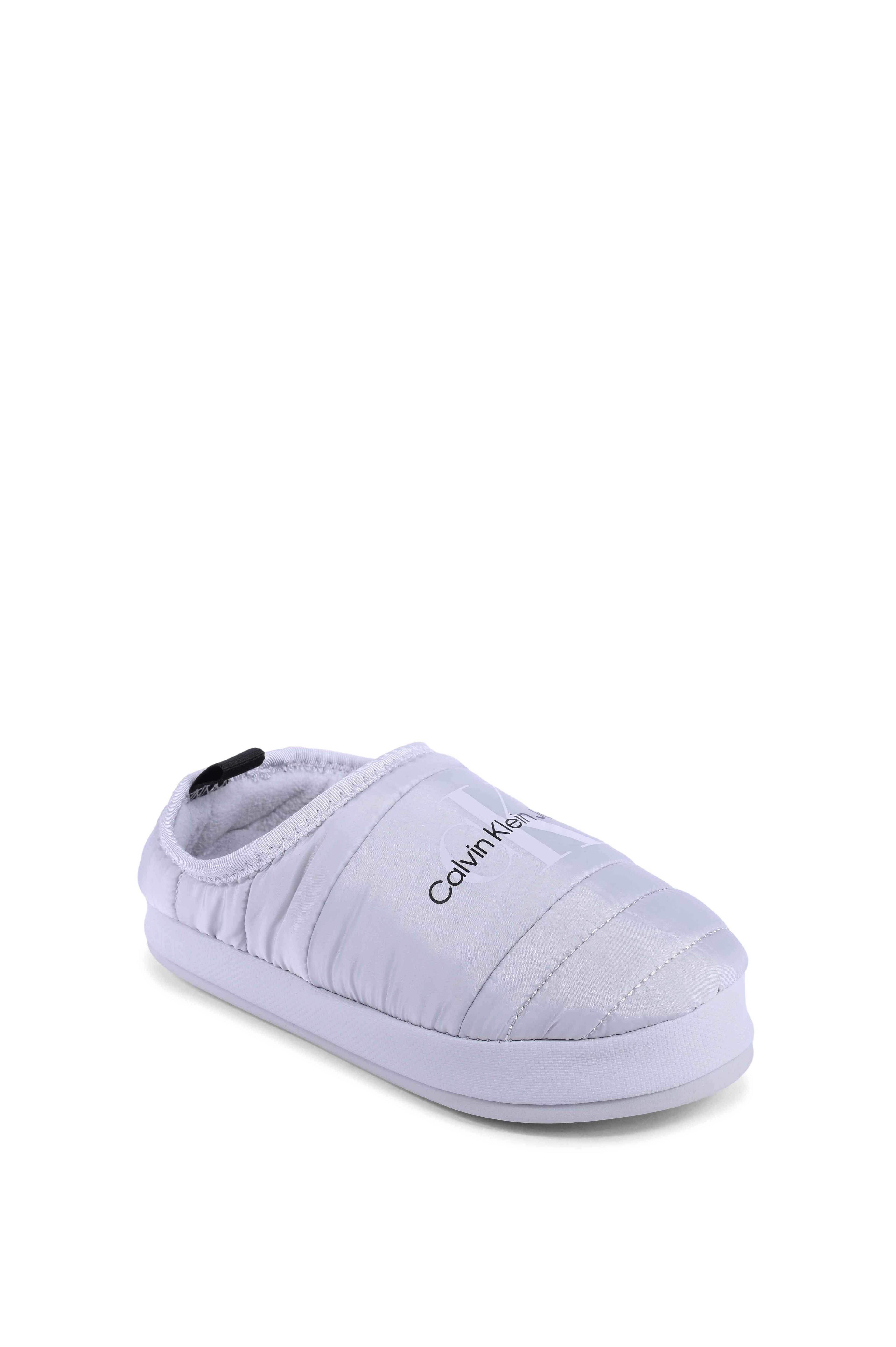 Pantuflas Calvin Klein para mujer, color gris, YW0YW007470IU