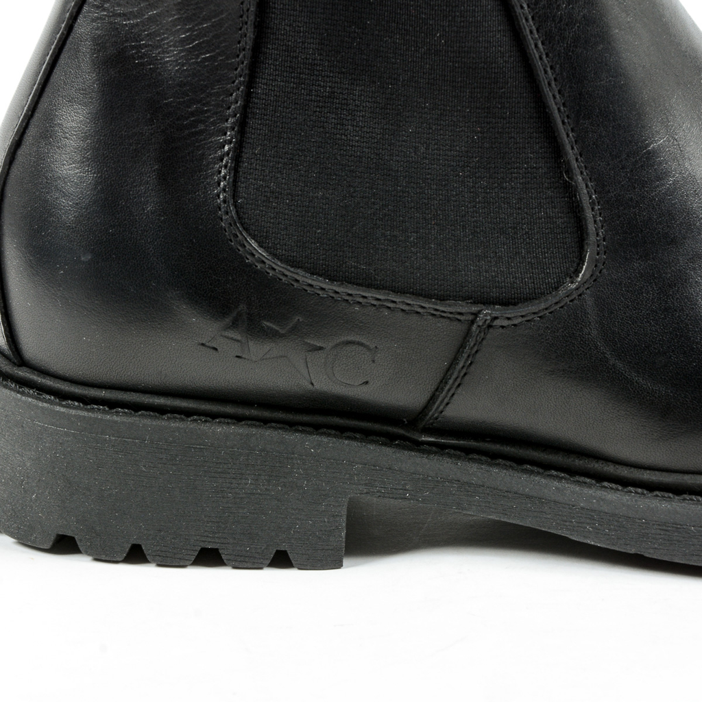 Andrew Charles Mens Ankle Boot Black KID