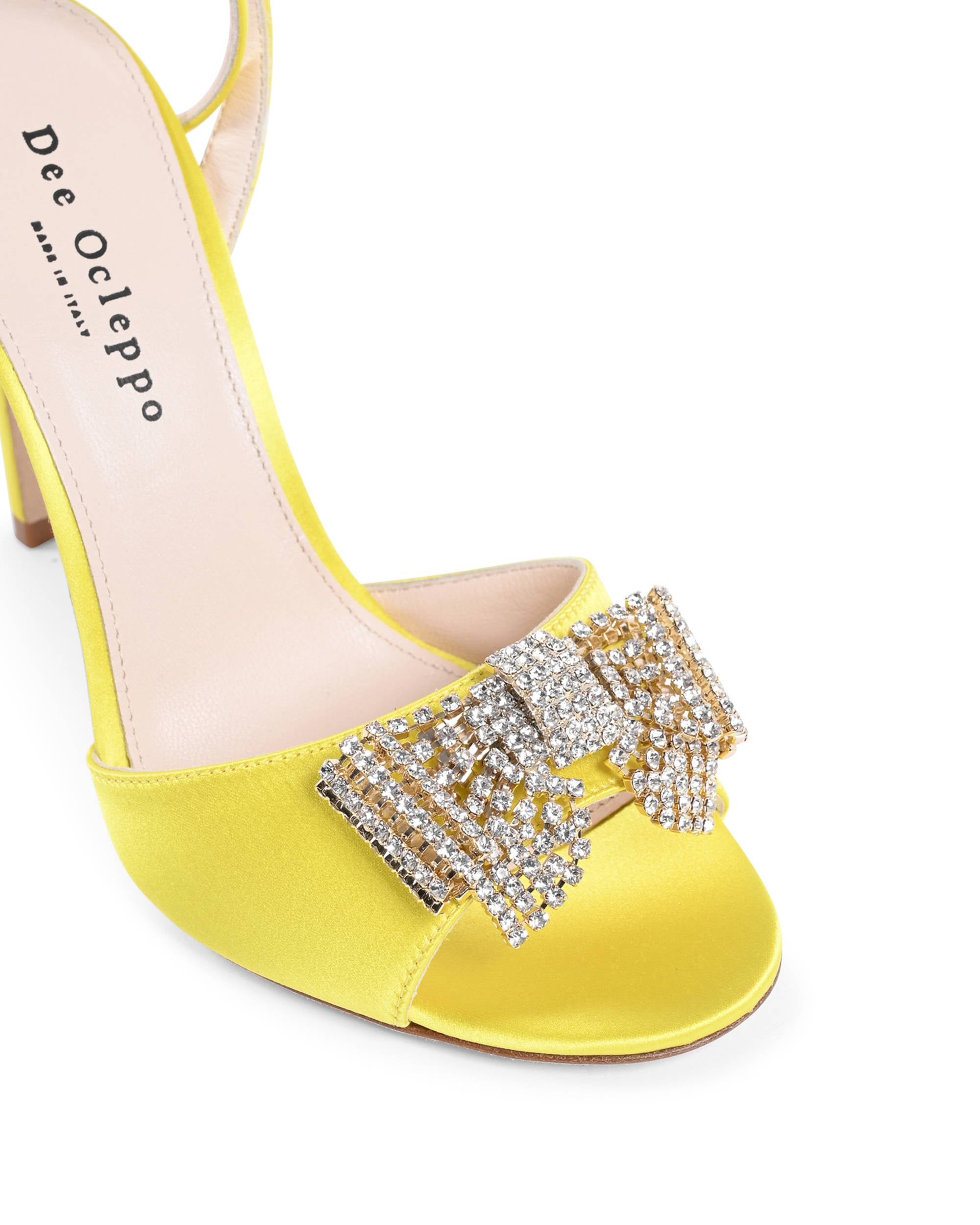 Sandalia de lazo de satén - Amarillo