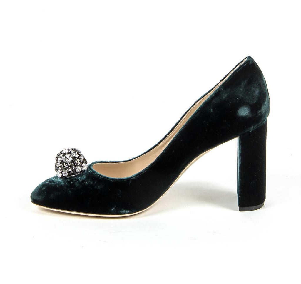 Zapatos de salón para mujer V 1969 Italia 3102045 VELLUTO VERDE