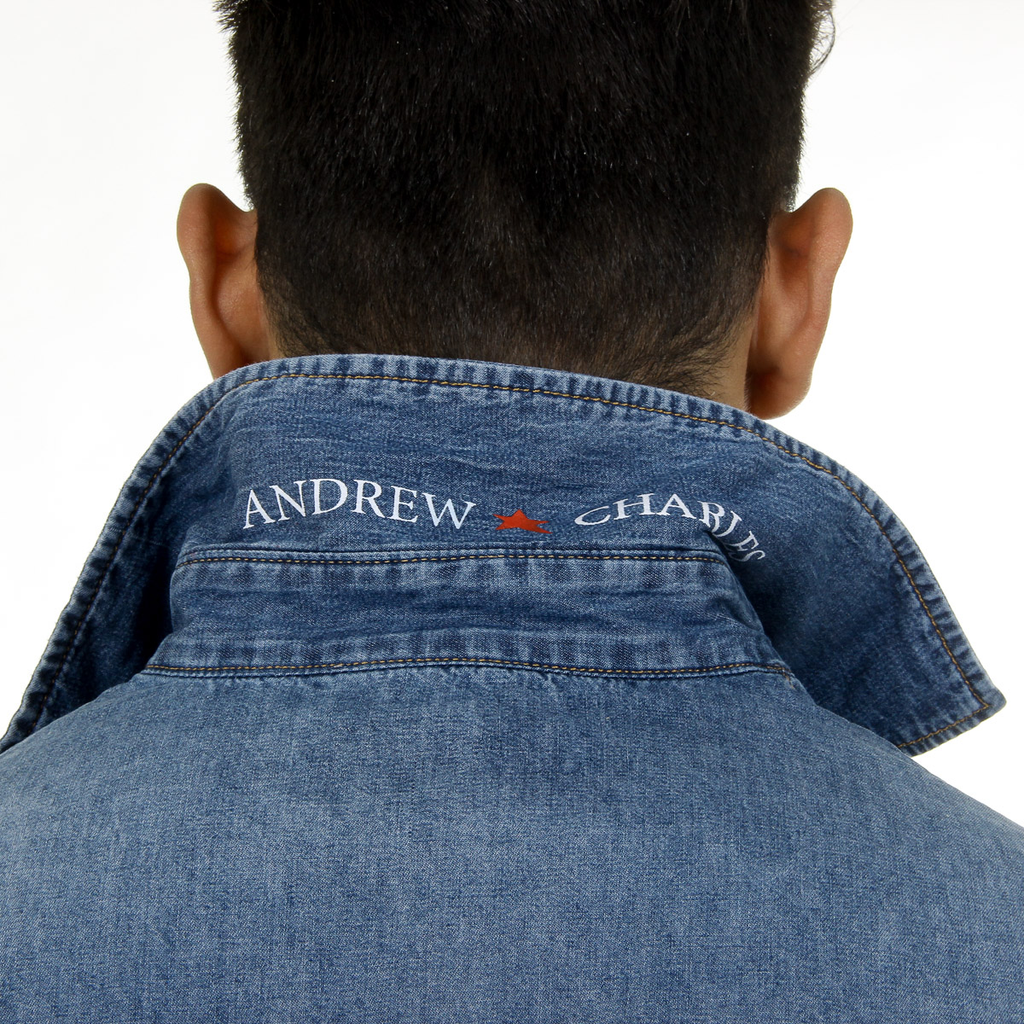 Camisa vaquera de manga larga para hombre de Andrew Charles CAMILIA