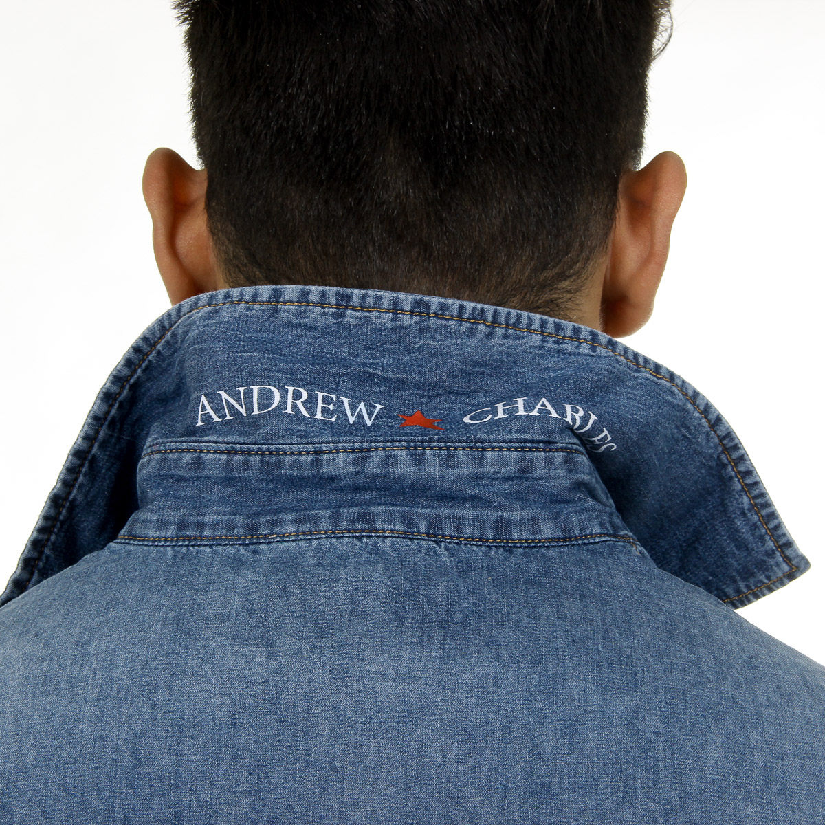 Camisa vaquera de manga larga para hombre de Andrew Charles CAMILIA
