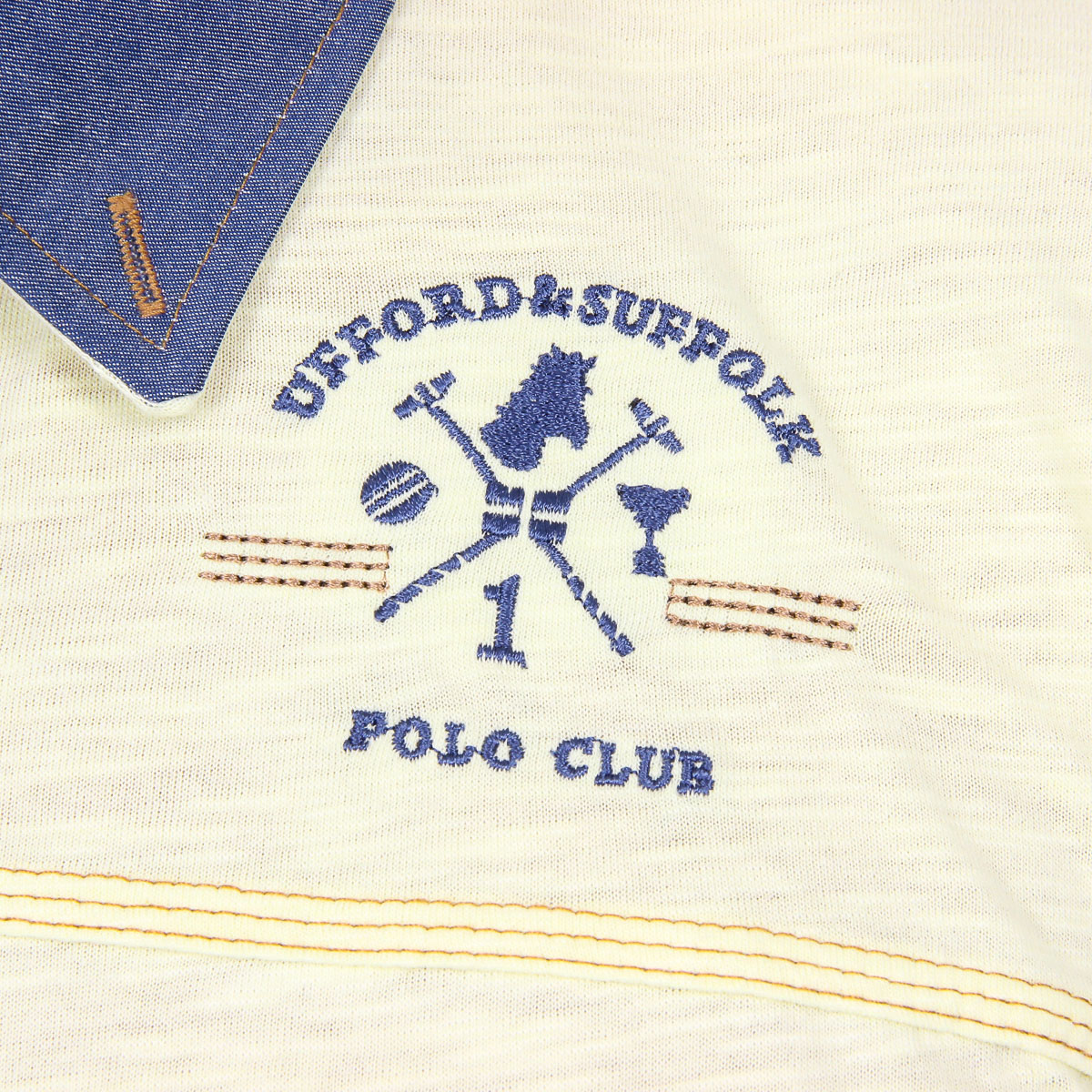 Polo Ufford & Suffolk Polo Club para hombre, manga corta, US007B, amarillo