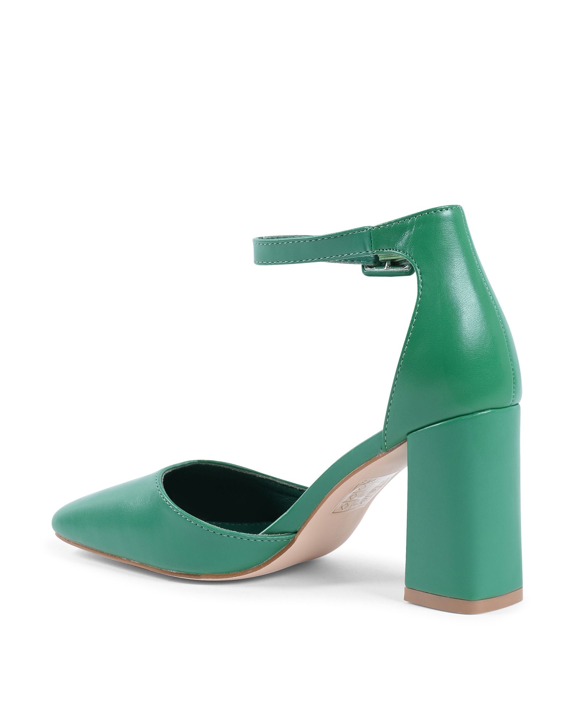 19V69 Italia - Zapatos de salón con tira al tobillo para mujer, color verde HLL0127 VERDE