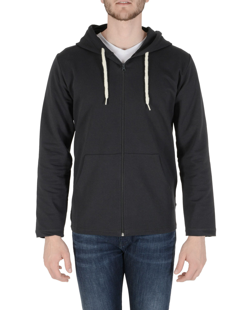 Sudadera con capucha 19V69 Italia para hombre gris oscuro THOMAS DARK GREY