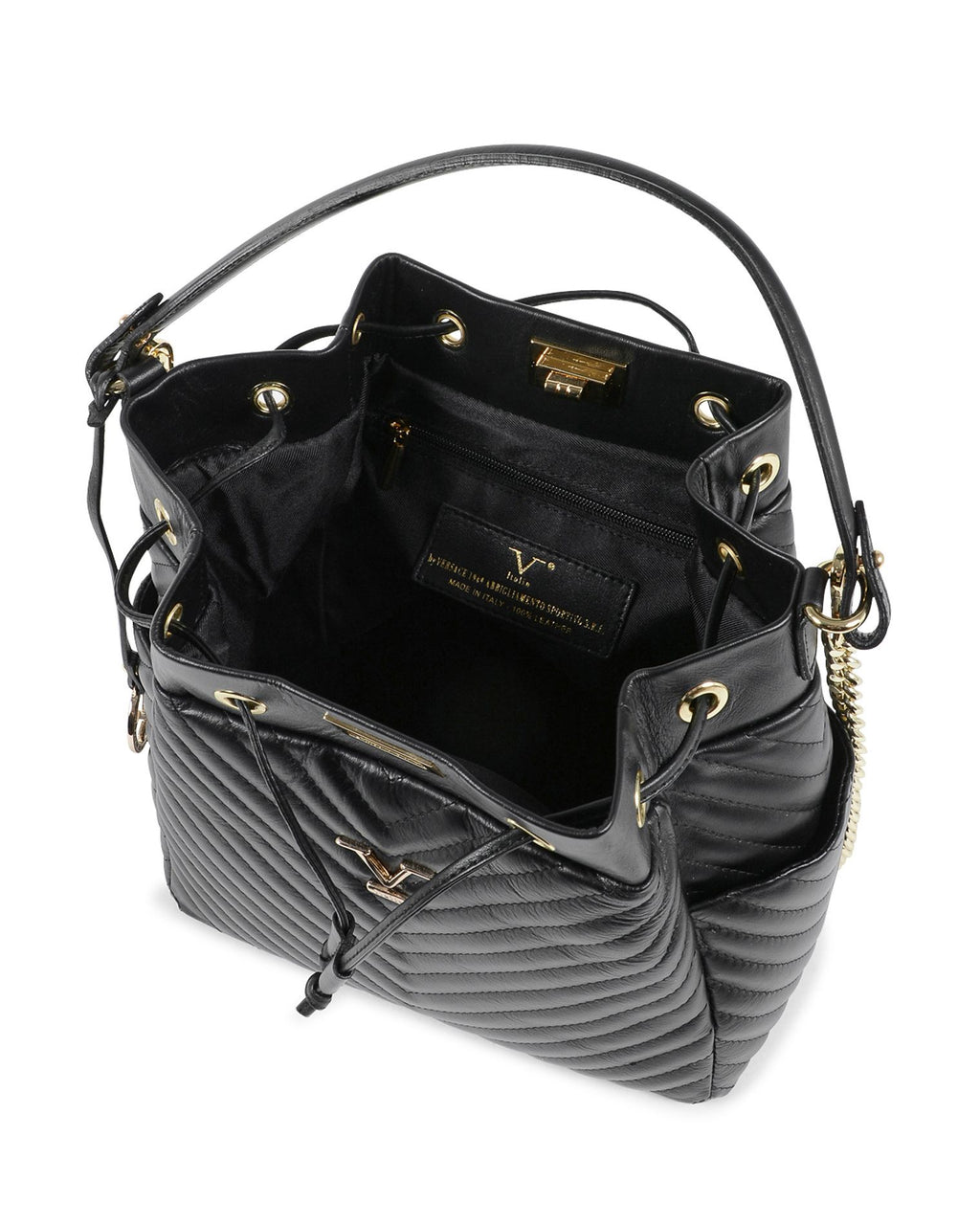 Bolso bandolera V Italia para mujer, color negro, BH10272 52 SAUVAGE NERO