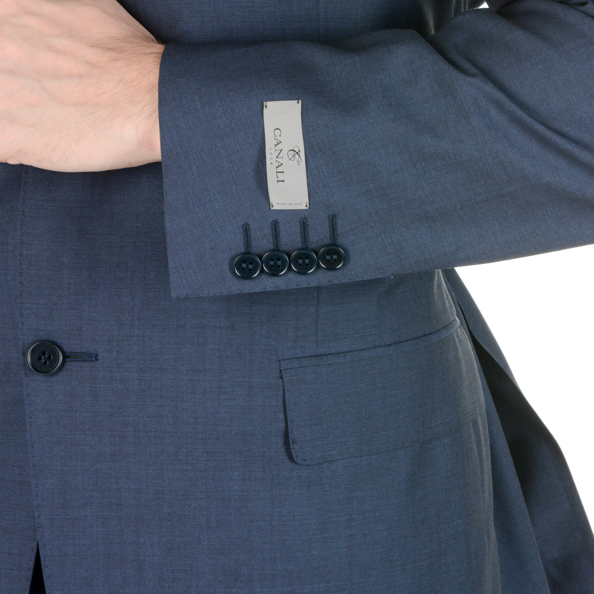 Traje Canali para hombre de manga larga azul
