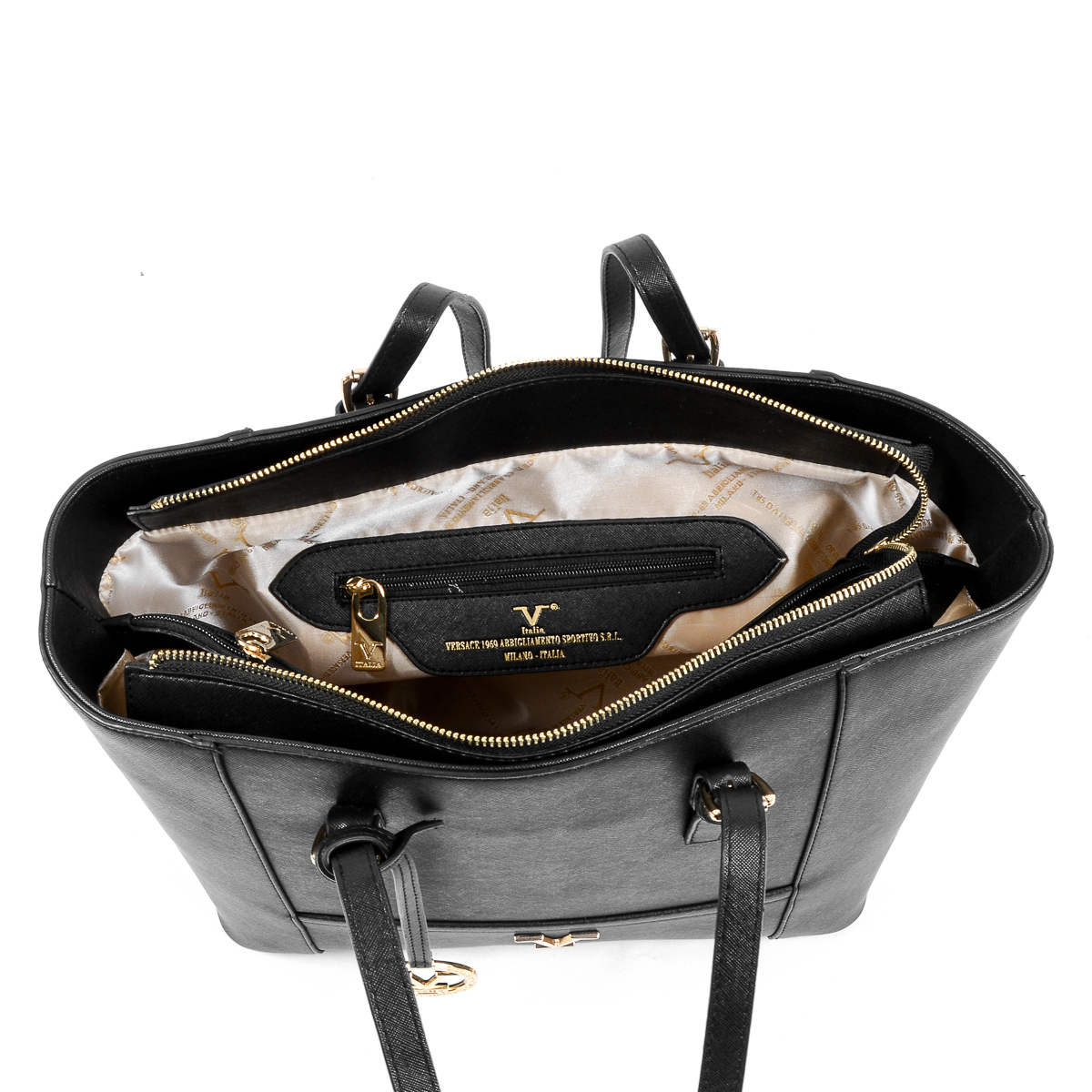 V 1969 Italia Womens Handbag Black GIL