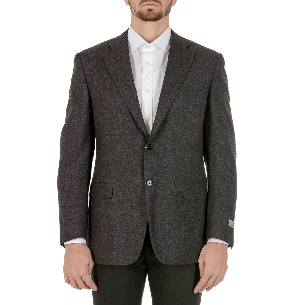 Chaqueta Canali para hombre de manga larga gris oscuro