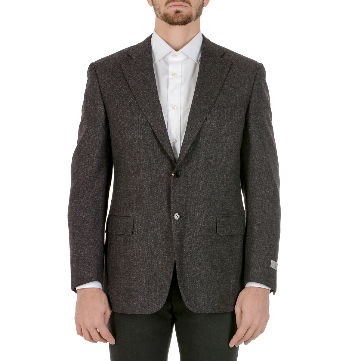Chaqueta Canali para hombre de manga larga gris oscuro