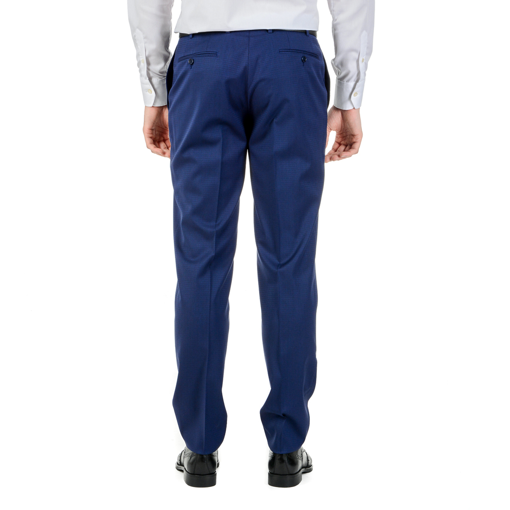 Canali Mens Suit Long Sleeves Blue Travel Natural Comfort