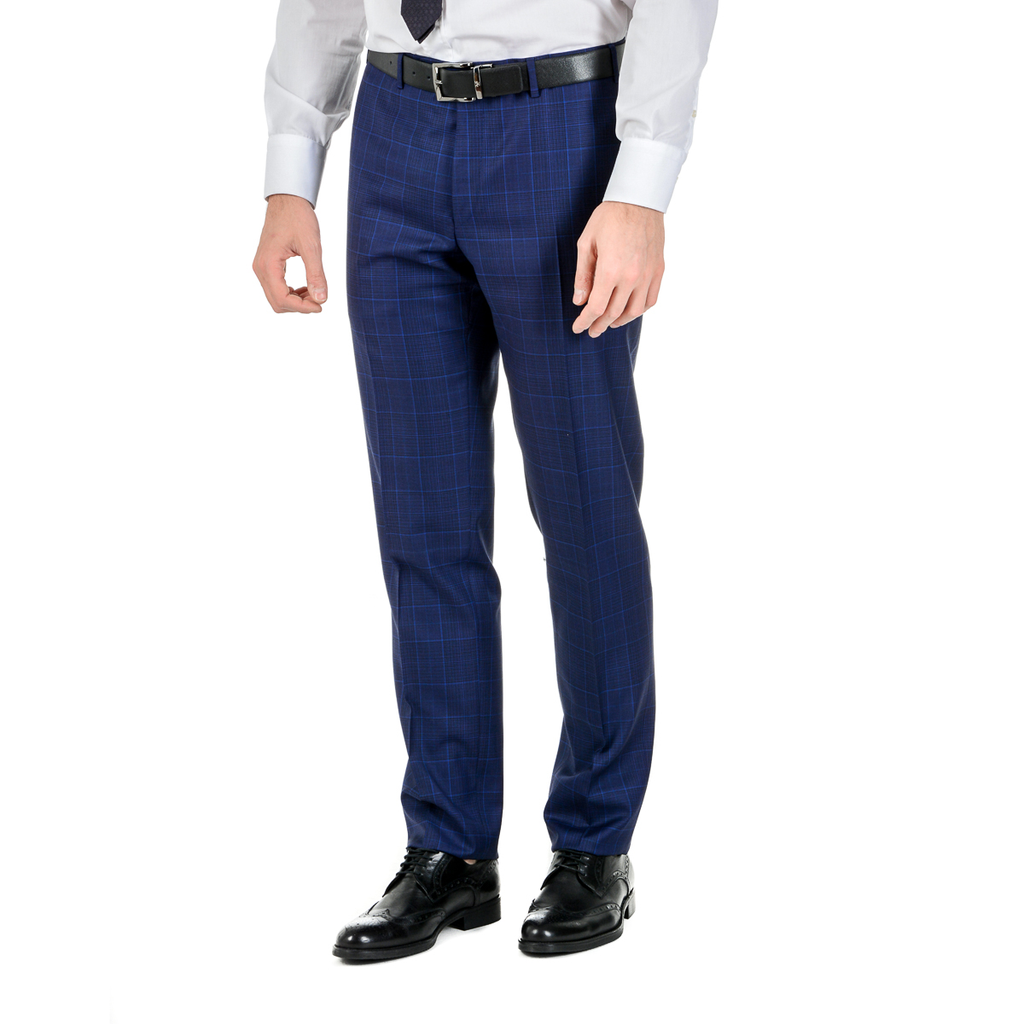 Canali Mens Suit Long Sleeves Blue Impeccabile