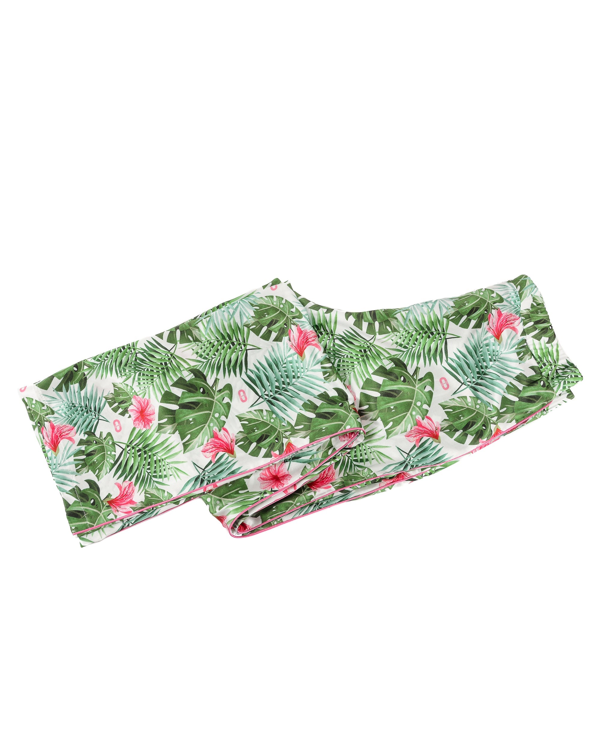 Pijama con estampado de palmeras