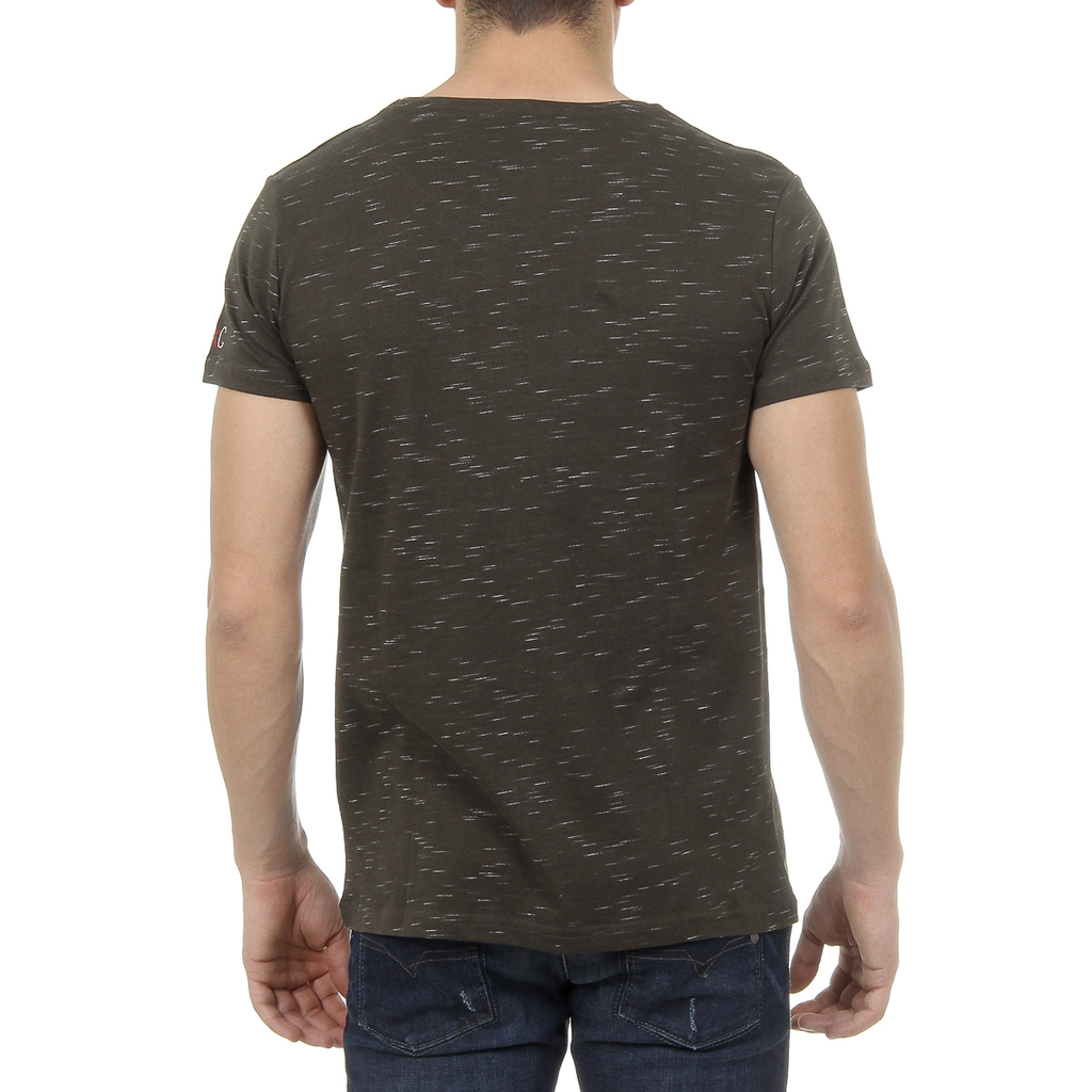 Andrew Charles Mens T-Shirt Short Sleeves Round Neck Dark Green JACK