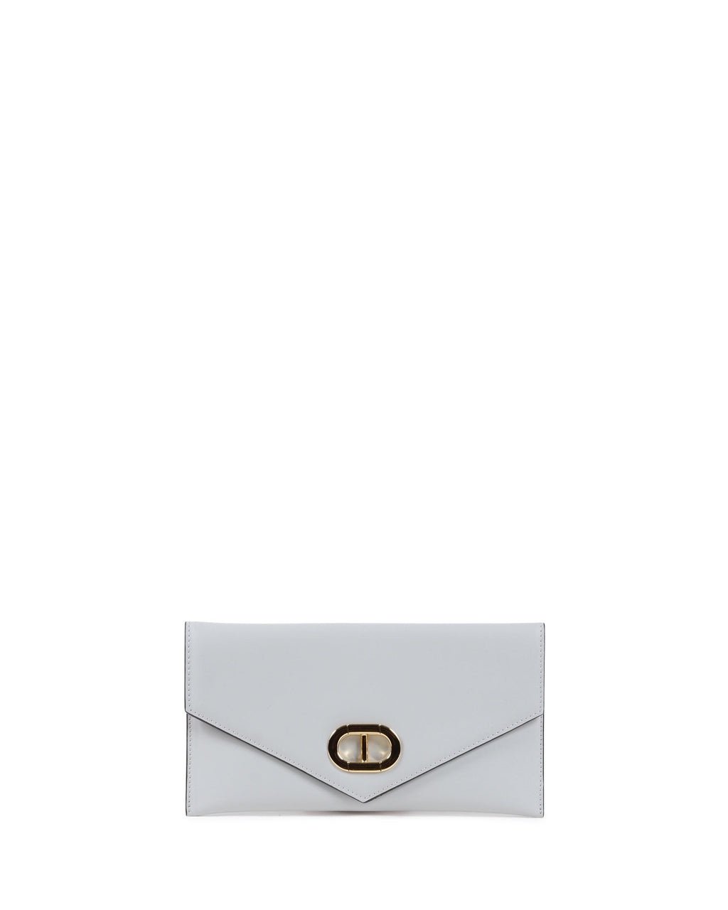 Cartera de piel tipo sobre - Gris