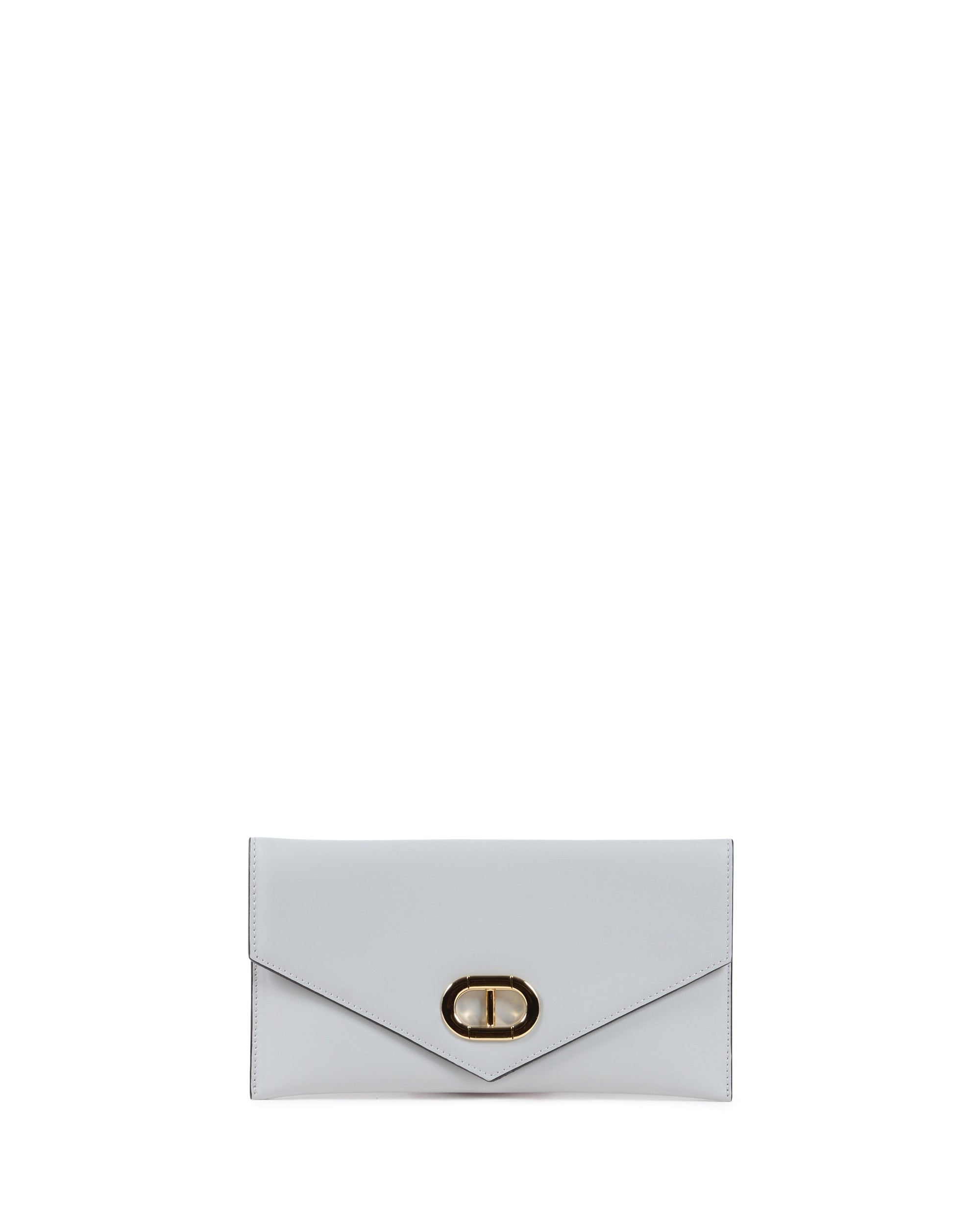 Cartera de piel tipo sobre - Gris